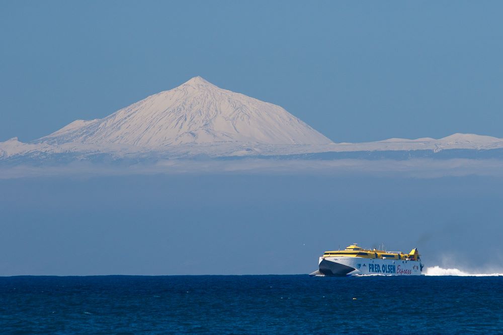 Teide and the Fred Olsen Ferry